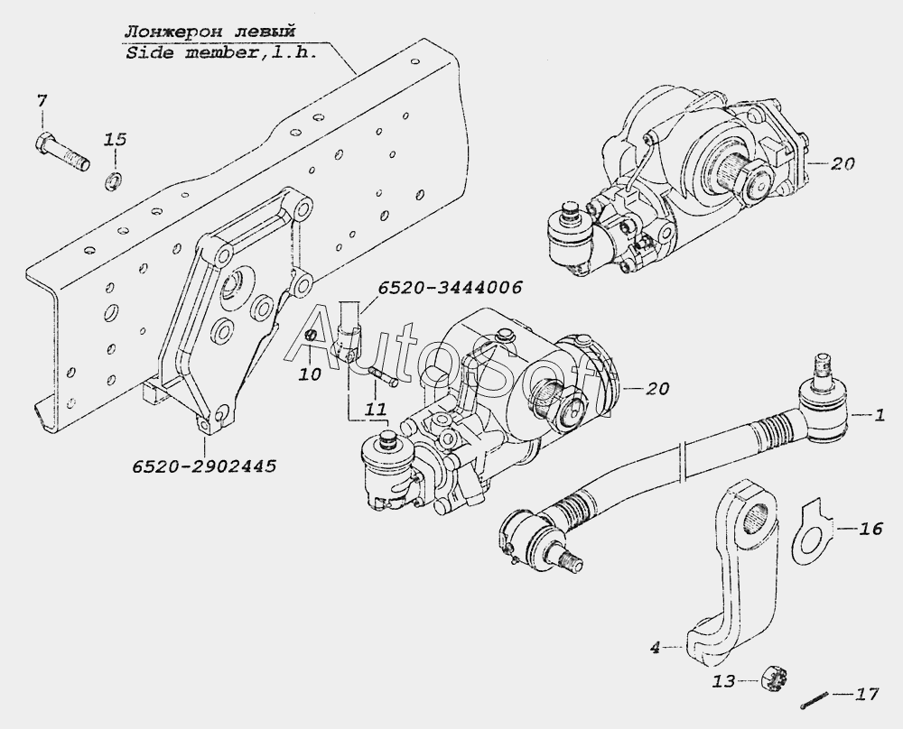 Гур камаз 6520 zf схема