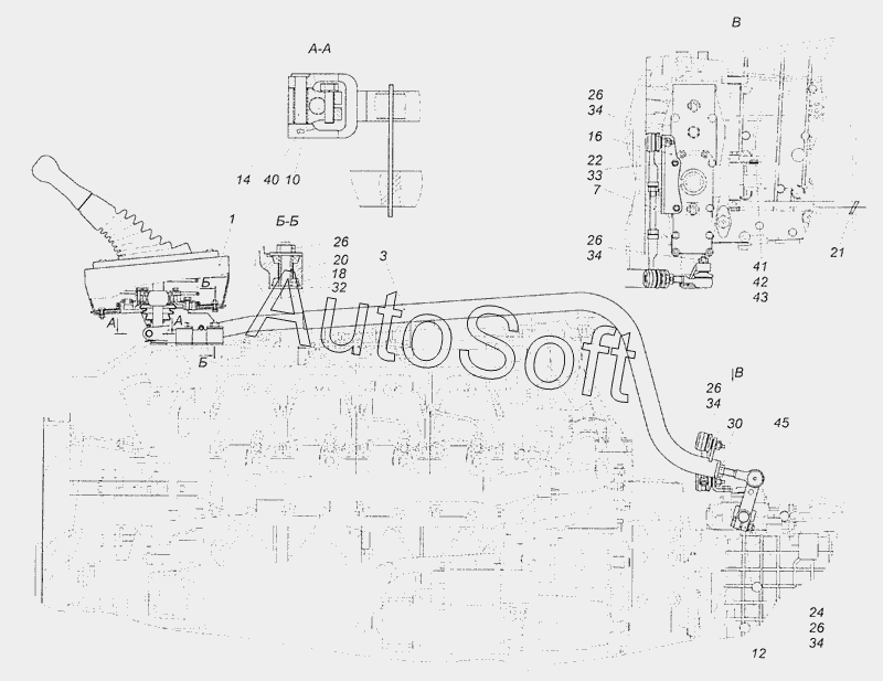 Чертеж кпп камаз 6520