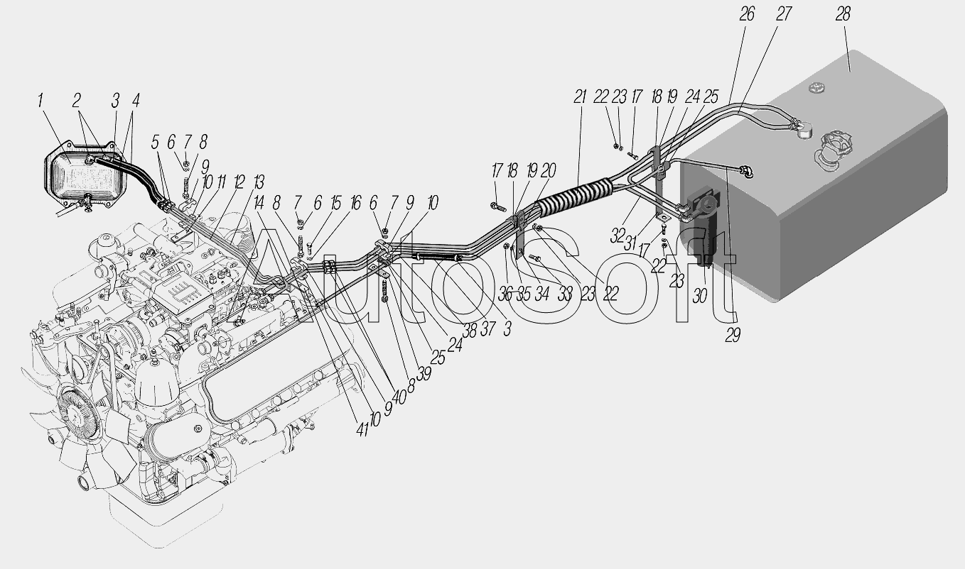 Схема глушителя урал 4320